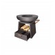 Nomad Brasero Plancha Acier Corten 100 cm Noir  - White Fire