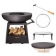 Nomad Brasero Plancha Acier Corten Noir 100 cm Pack LSDC 5 pcs  - White Fire