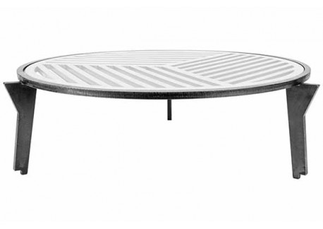Set Cadre sur Pied + Grille Ronde en Fonte Barbecue Plancha Stow ou Nomad 100 -N - White Fire