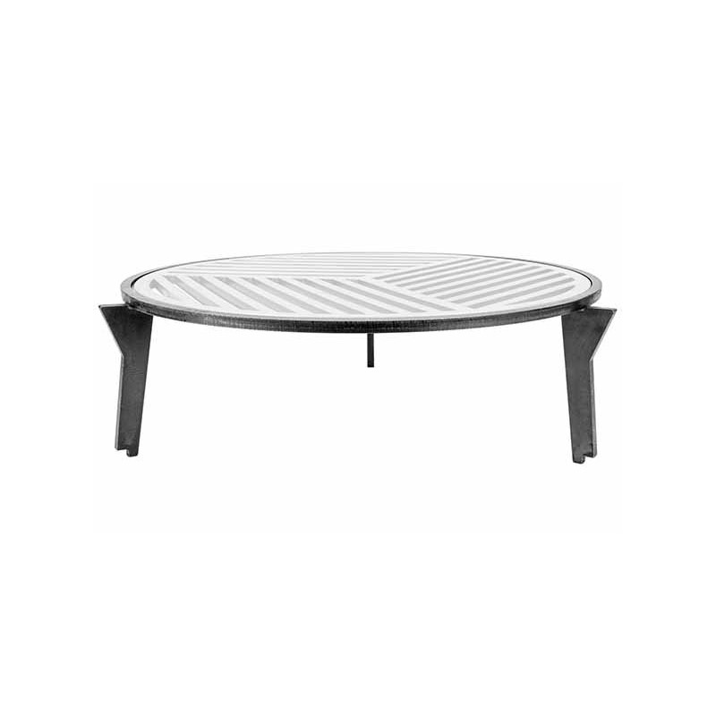 Set Cadre sur Pied + Grille Ronde en Fonte Barbecue Plancha Stow ou Nomad 100 -N - White Fire