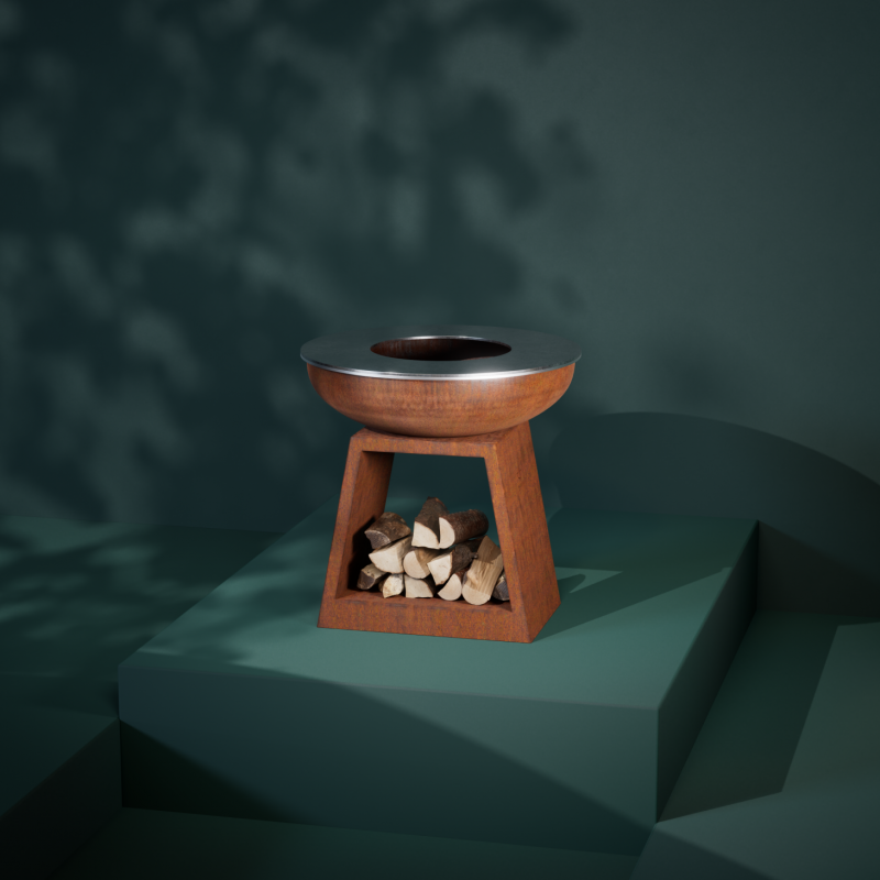 Stow Barbecue Plancha Brasero Acier Corten 100 cm  - White Fire