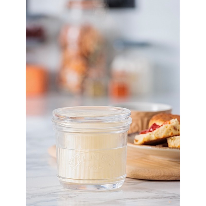 Ronde Glazen Bretonse Botervlot 10x10x9 cm (180 g boter) - Kilner