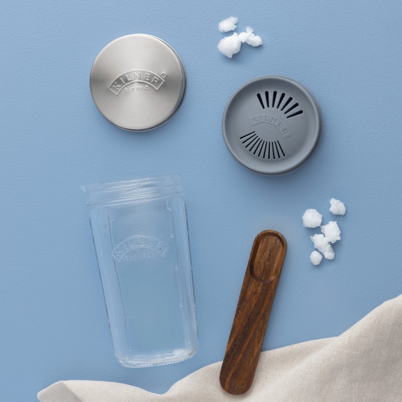 Kit de Préparation Bocal en Verre pour Kéfir 0,5L avec Filtre + Cuillère  - Kilner