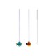 Pailles Réutilisables en Verre Motif Petit Poisson 2 pcs 20 cm + Goupillon  - Point Virgule
