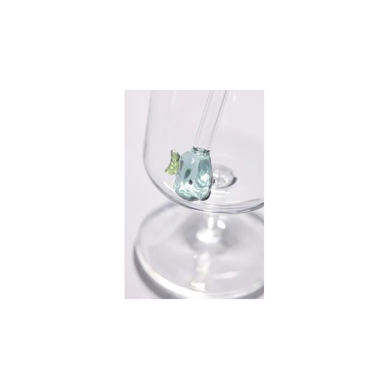 Glazen herbruikbare drinkrietjes met Kleine Vis 2 dlg 20 cm + Reinigingsborstel - Point Virgule