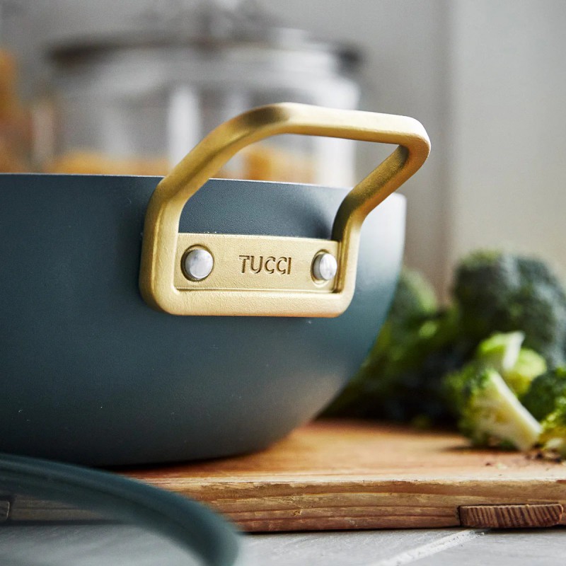 Tucci Collection Saltaspata Pan met Antiaanbaklaag 29 cm Mat Venetiaans Blauw - Greenpan