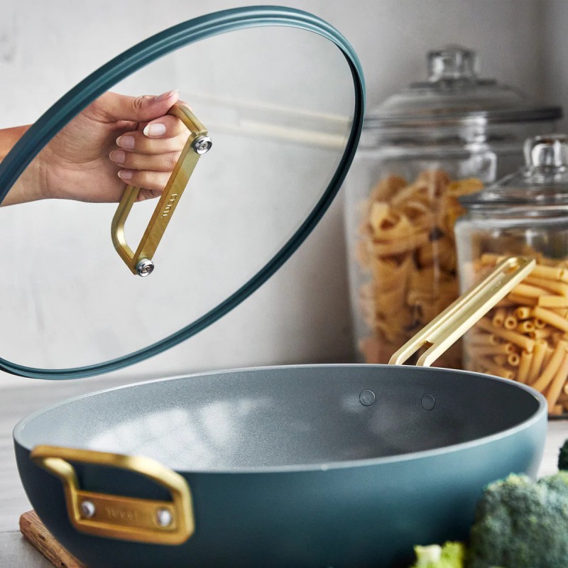 Tucci Collection Saltaspata Pan met Antiaanbaklaag 29 cm Mat Venetiaans Blauw - Greenpan