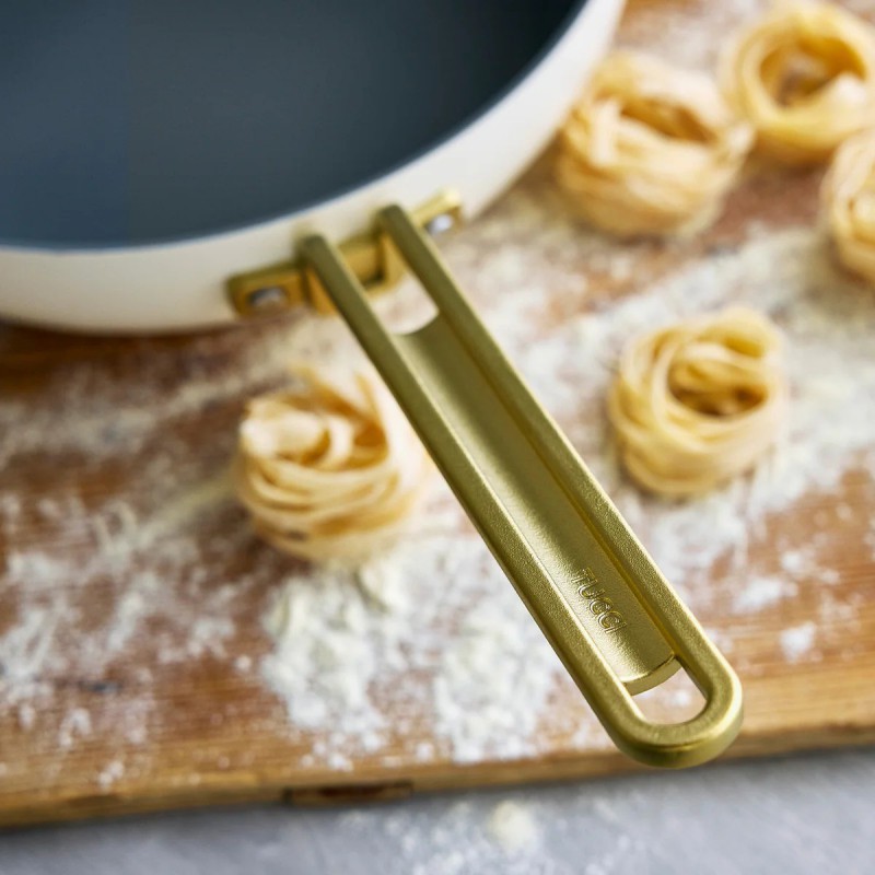 Tucci Collection Saltapasta Poêle Antiadhésive 29 cm Blanc Carrare Mat  - Greenpan