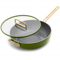 Tucci Collection Saltapasta Pan met Antiaanbaklaag 29 cm Mat Groen Toscane - Greenpan