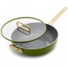 Tucci Collection Saltapasta Pan met Antiaanbaklaag 29 cm Mat Groen Toscane
