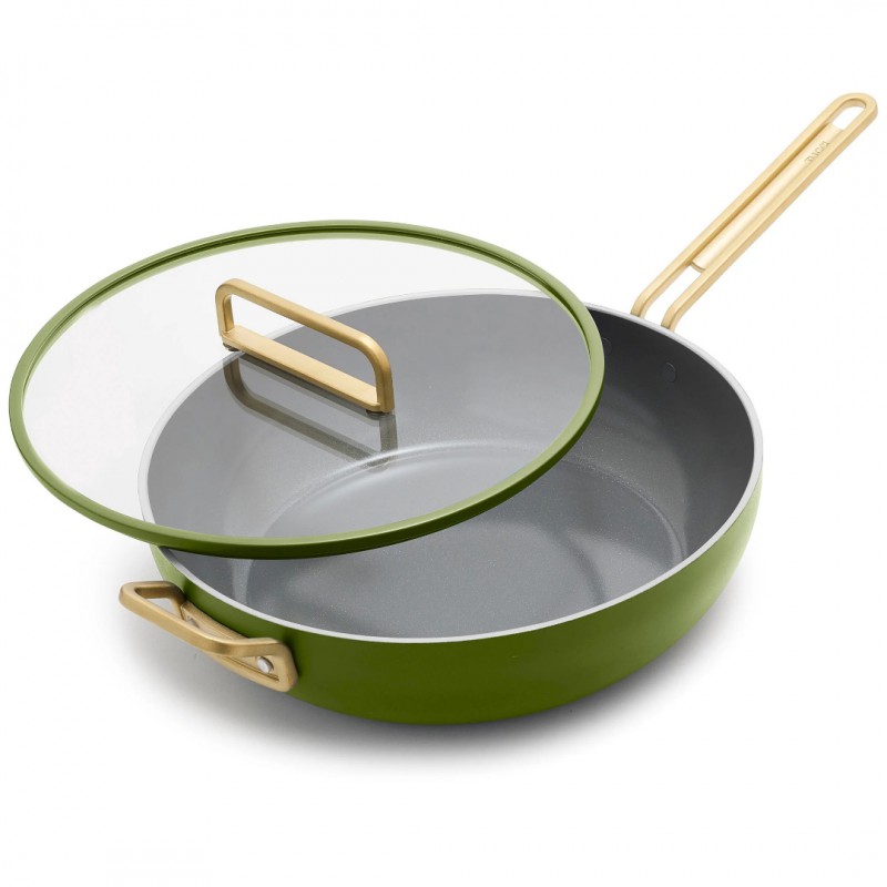 Tucci Collection Saltapasta Pan met Antiaanbaklaag 29 cm Mat Groen Toscane - Greenpan
