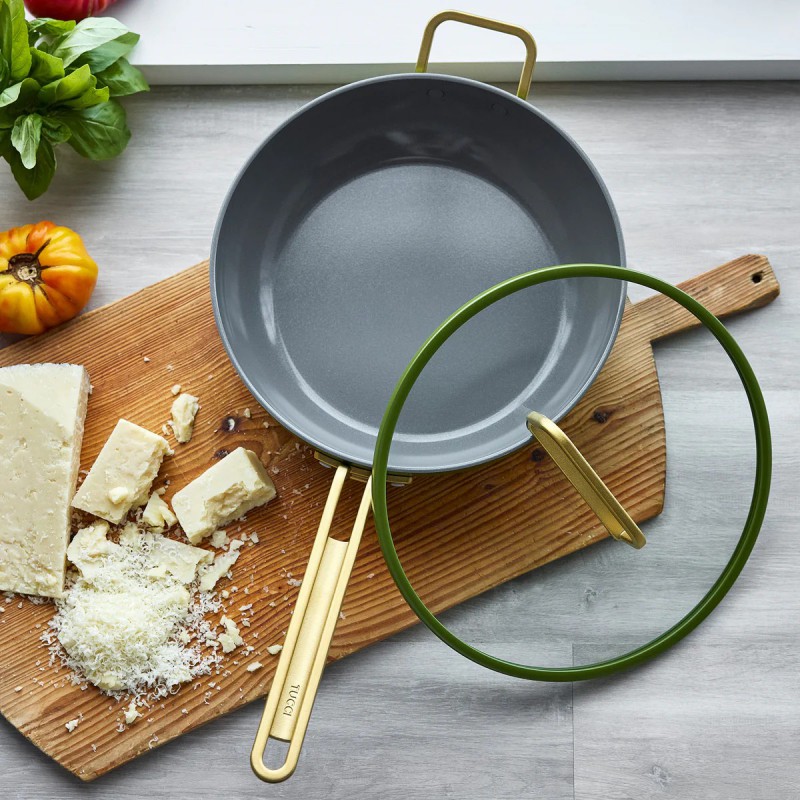 Tucci Collection Saltapasta Pan met Antiaanbaklaag 29 cm Mat Groen Toscane - Greenpan