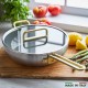 Tucci Collection Saltapasta Pan met Antiaanbaklaag 29 cm  RVS 3 Lagen - Greenpan