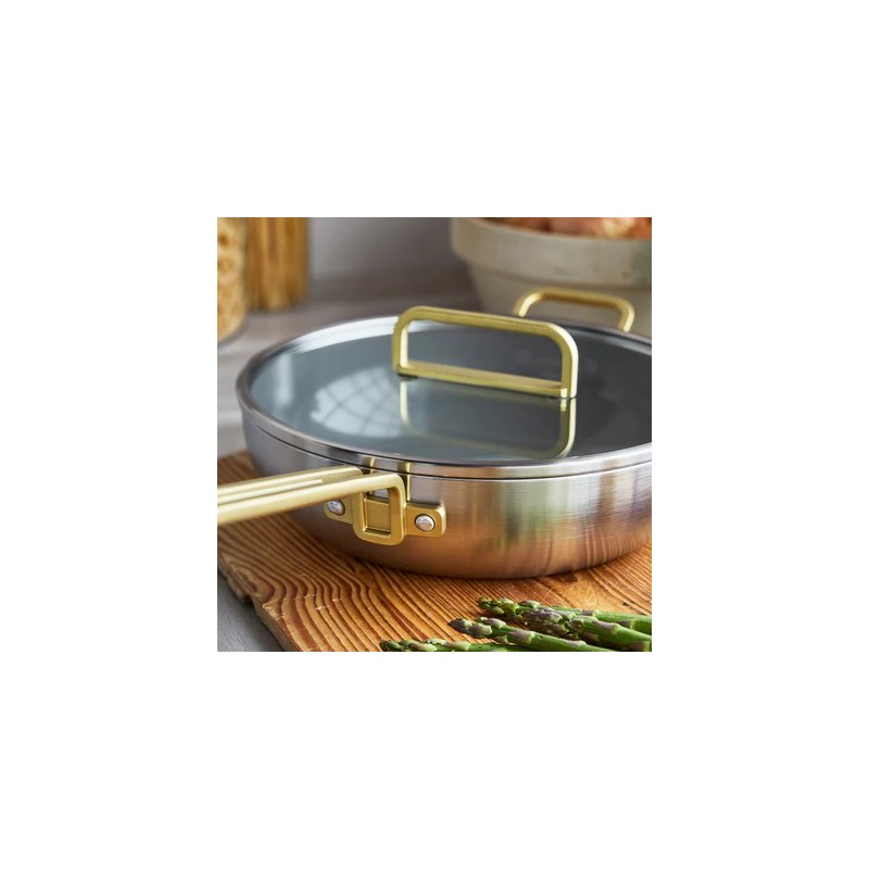 Tucci Collection Saltapasta Pan met Antiaanbaklaag 29 cm  RVS 3 Lagen - Greenpan