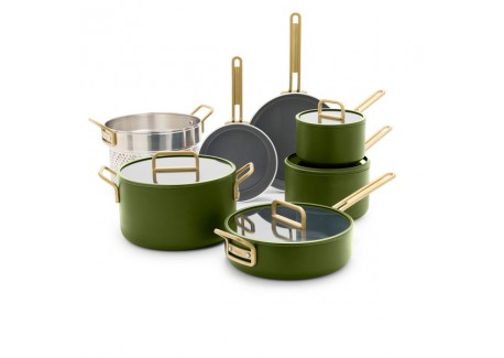 Tucci Collection Batterie de Cuisine Antiadhésive 11 pcs Vert Toscane Mat  - Greenpan