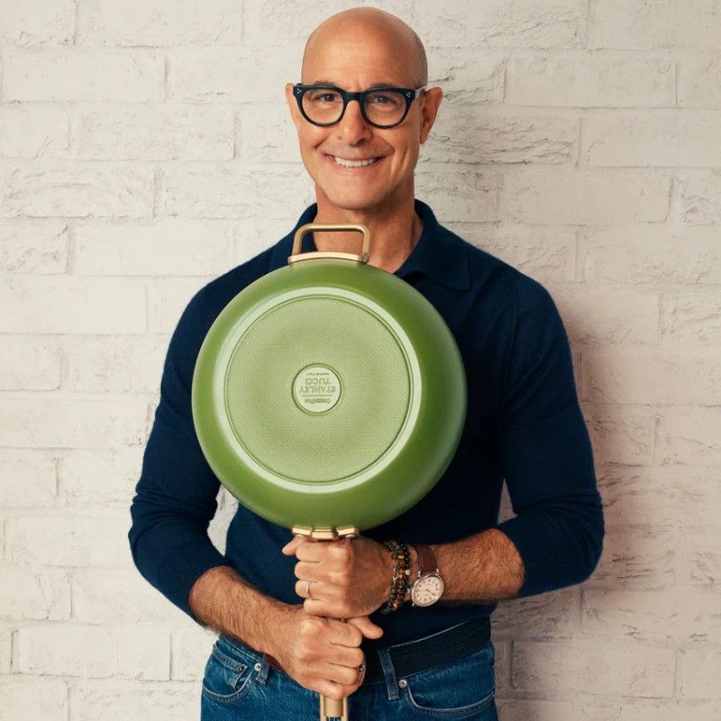 Tucci Collection Pannenset met Antiaanbaklaag 11-delig Mat Toscane Groen - Greenpan