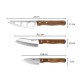 Cavina Set Couteaux à Fromage Lame Inox Manche Bois de Noyer 3 pcs - Gefu