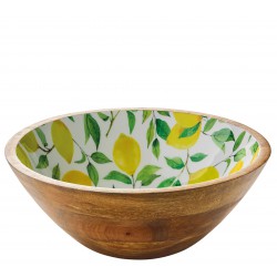 Saladier Bois de Manguier et Résine Citrons Jaunes 30x11,5 cm  - Zassenhaus