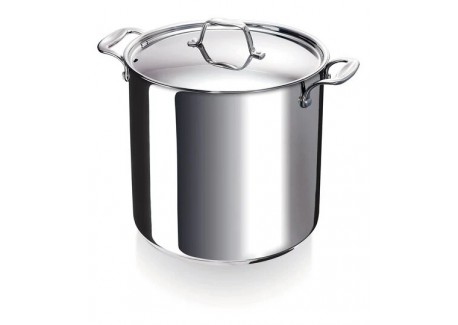 Chef Traiteur Marmite Inox Brillant 24 cm 10 L avec Couvercle  - Beka Cookware