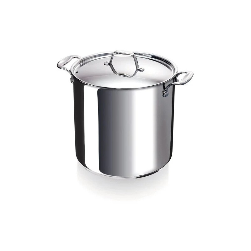 Chef Traiteur Marmite Inox Brillant 24 cm 10 L avec Couvercle  - Beka Cookware