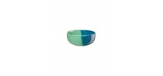 Joy Blueberry Smoothie Porseleinen Kom Glanzend Blauw en Groen Glazuur 11cm
