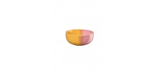 Joy Bol Passion Smoothie en Porcelaine Email Brillant Jaune et Rose 11 cm 