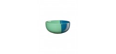 Joy Blueberry Smoothie Porseleinen Kom Glanzend Blauw en Groen Glazuur 15,5 cm