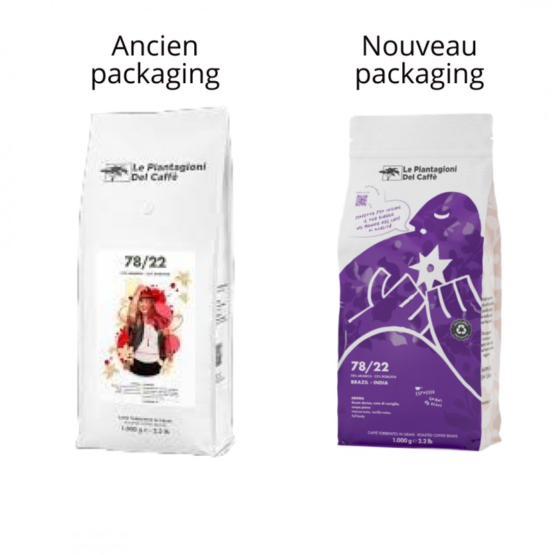 Espresso Rosso 78/22 Koffiebonen 1 kg - Le Piantagioni del Caffè