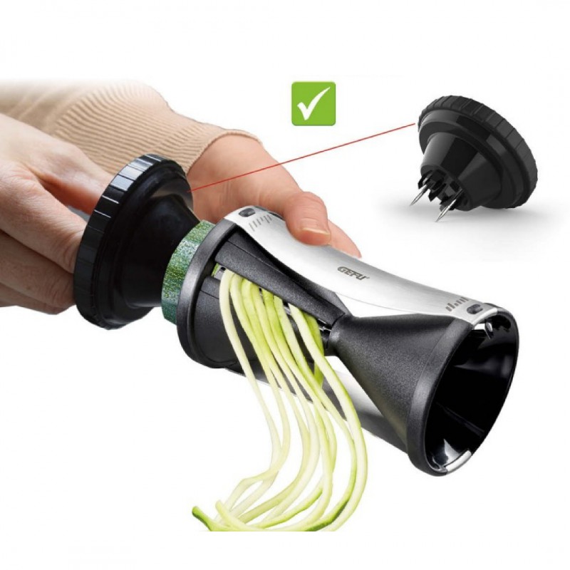 Spirelli Taille Spaghetti de Légumes Manuel 2 Epaisseurs avec Brosse Nettoyage - Gefu