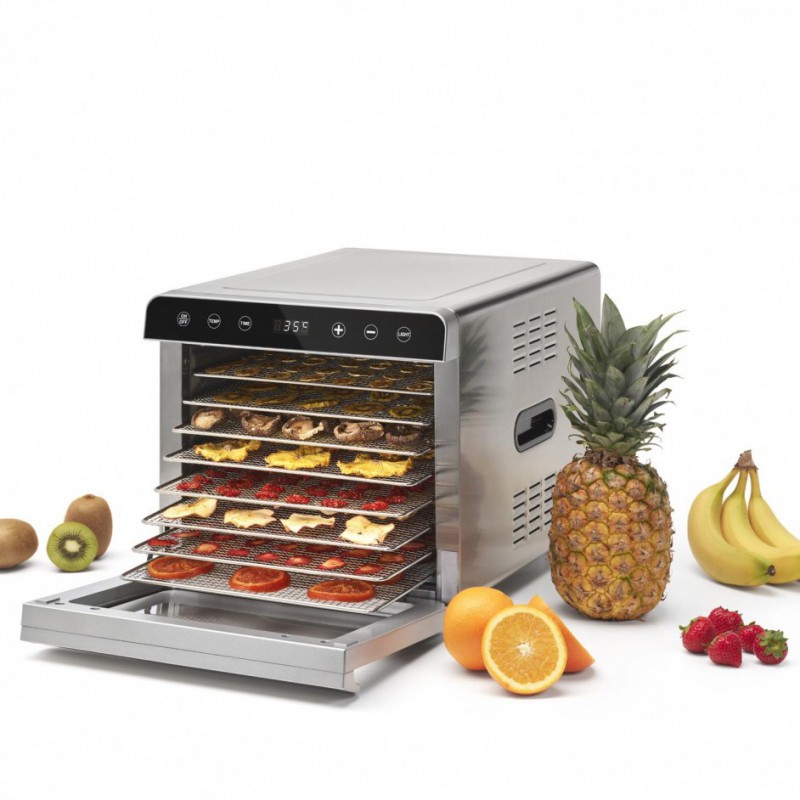 Smart Food Déshydrateur Alimentaire 8 Plateaux Inox avec Minuterie EP5800 - Espressions