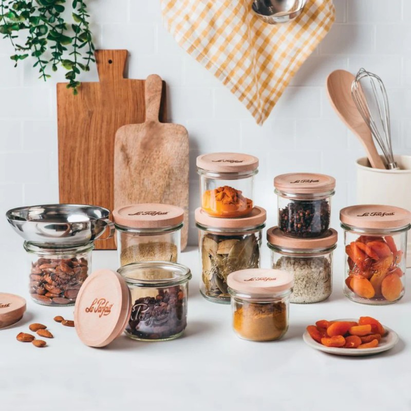 Glazen Conserveerpot met Houten Deksel 255 ml - Le Parfait