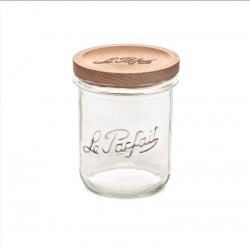 Bocal de Conservation Hermétique en Verre Couvercle en Bois 580 ml  - Le Parfait