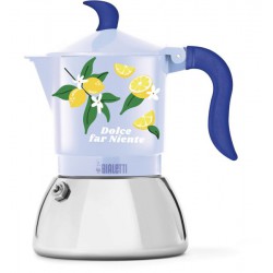 Moka Inductie Koffiekan 4 Kops Mercato Della Frutta Blauw met Citroenen - Bialetti