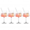 Miovino AfterWork Verres à Pied Spritz 69 cl + Pailles + Goupillon (4pcs) 