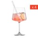 Miovino AfterWork Verres à Pied Spritz 69 cl + Pailles + Goupillon (4pcs)  - Schott Zwiesel