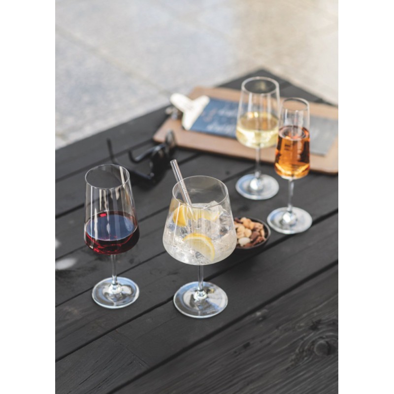 Miovino AfterWork Verres à Pied Spritz 69 cl + Pailles + Goupillon (4pcs)  - Schott Zwiesel