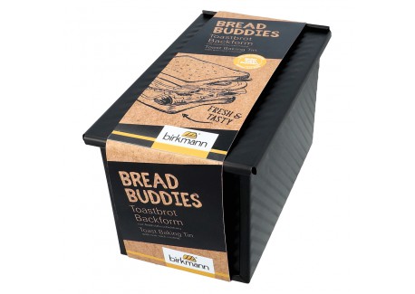 Bread Buddies Broodvorm met Antiaanbaklaag met Deksel 21x11,5 cm - Birkmann