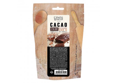 Pure Ongeozoete Cacaopoeder 100% 200 g - Patisdécor