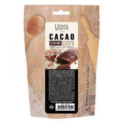 Poudre de Cacao Extra Brute Non Sucrée 100% Cacao 200 g  - Patisdécor