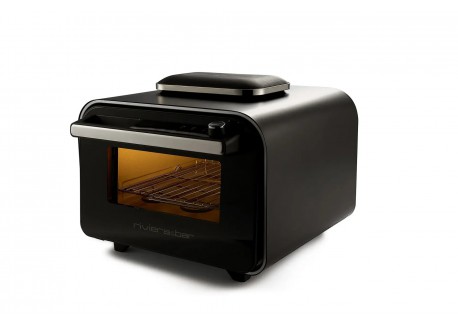 Elektrische Pizzaoven voor Binnen en Buitengebruik 400 °C Matzwart 45x50 cm - Riviera - Bar