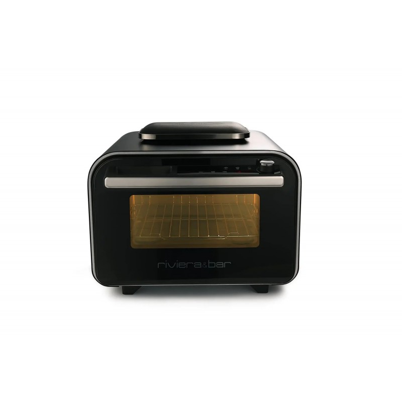 Four à Pizza Électrique Intérieur et Extérieur 400°C Noir Mat 45x50cm QFP550  - Riviera - Bar