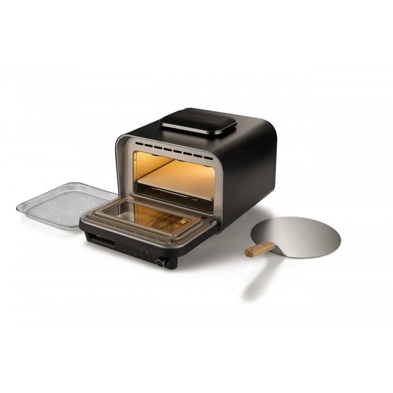 Elektrische Pizzaoven voor Binnen en Buitengebruik 400 °C Matzwart 45x50 cm - Riviera - Bar