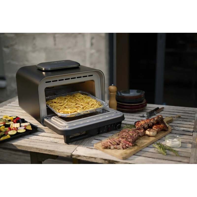 Elektrische Pizzaoven voor Binnen en Buitengebruik 400 °C Matzwart 45x50 cm - Riviera - Bar