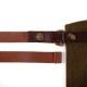 N°547 Keukenschort met Bandjes Gecoat katoenen Canvas Leer Tobaccobruin - Alaskan Maker