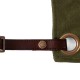 N°547 Keukenschort met Bandjes Gecoat katoenen Canvas Leer Olijfgroen - Alaskan Maker