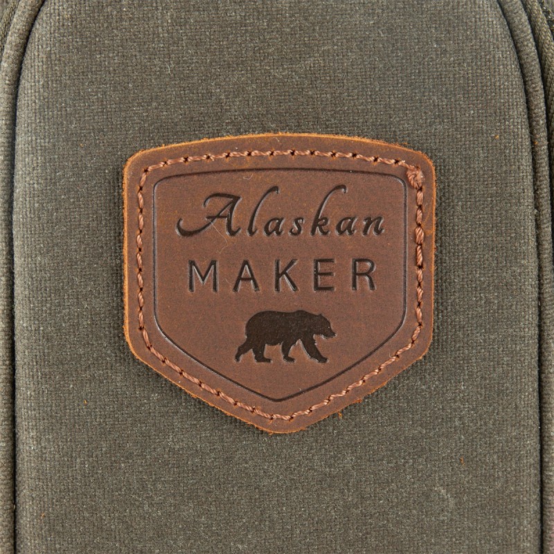 Wanderer Sac Isotherme pour 2 Bouteilles Vin ou Champagne Toile Enduite Kaki  - Alaskan Maker