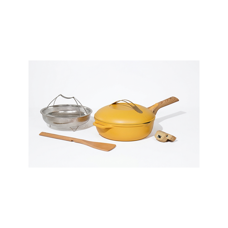 Fabuleuse Koekenpan met Antiaanbaklaag 24 cm Mango geel 3,4L Limited Edition - Cookut
