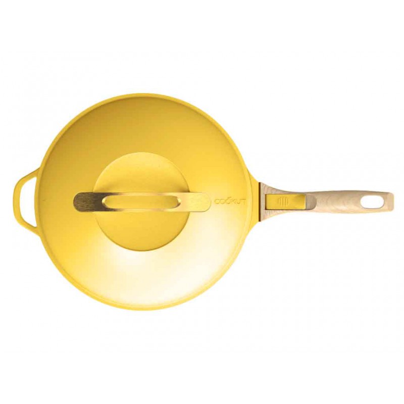 Fabuleuse Koekenpan met Antiaanbaklaag 24 cm Mango geel 3,4L Limited Edition - Cookut