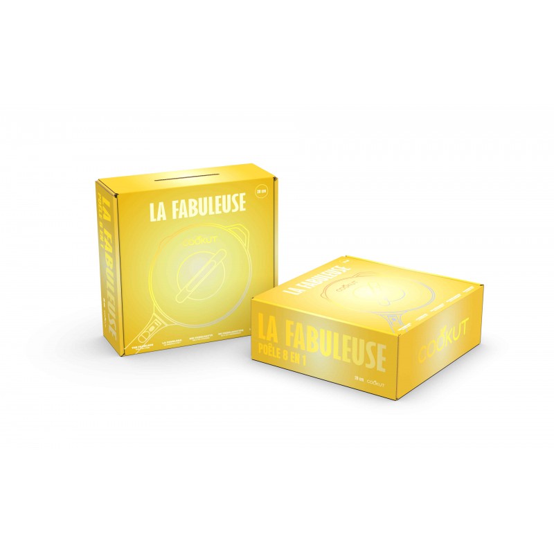 Fabuleuse Poêle Anti-Adhésive 8 en 1 24 cm Jaune Mangue 3,4L Édition Limitée  - Cookut