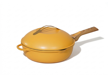 Fabuleuse Poêle Anti-Adhésive 8 en 1 28 cm Jaune Mangue 4,5L Édition Limitée  - Cookut